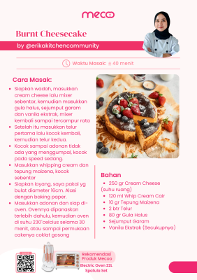 Resep Burnt Cheesecake