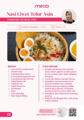 Nasi Liwet Telur Asin