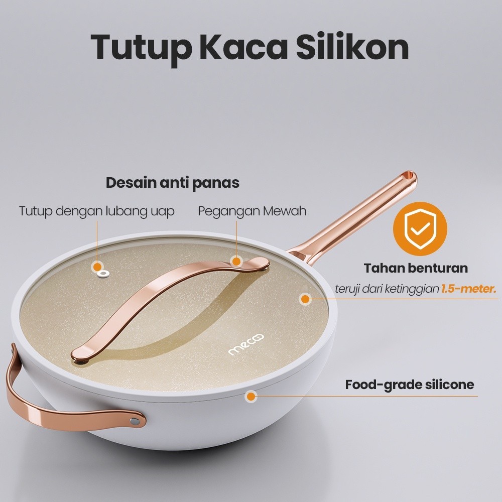 Mecoo Premium Non-Stick Wok 30cm - Gambar 6