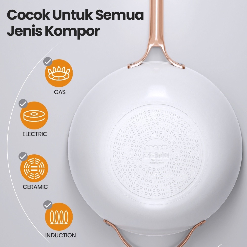 Mecoo Premium Non-Stick Wok 30cm - Gambar 7