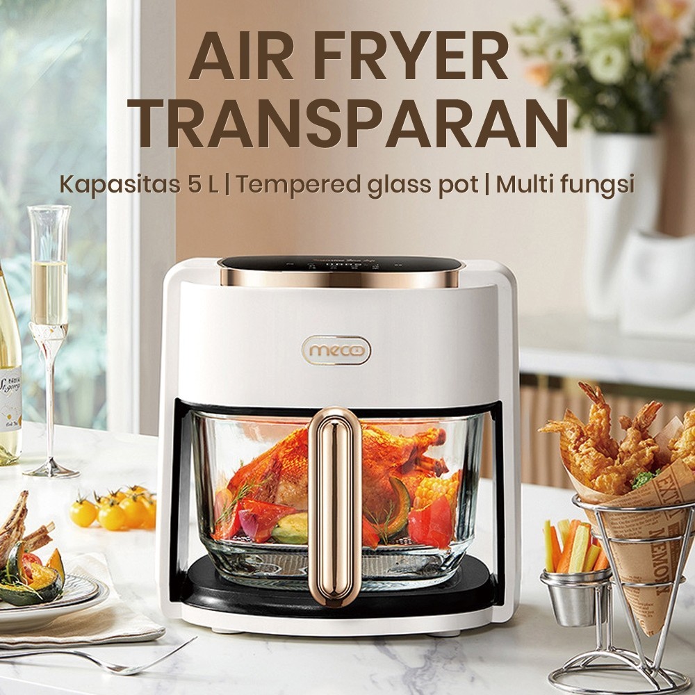 Mecoo Transparan Air Fryer Digital - Gambar 4