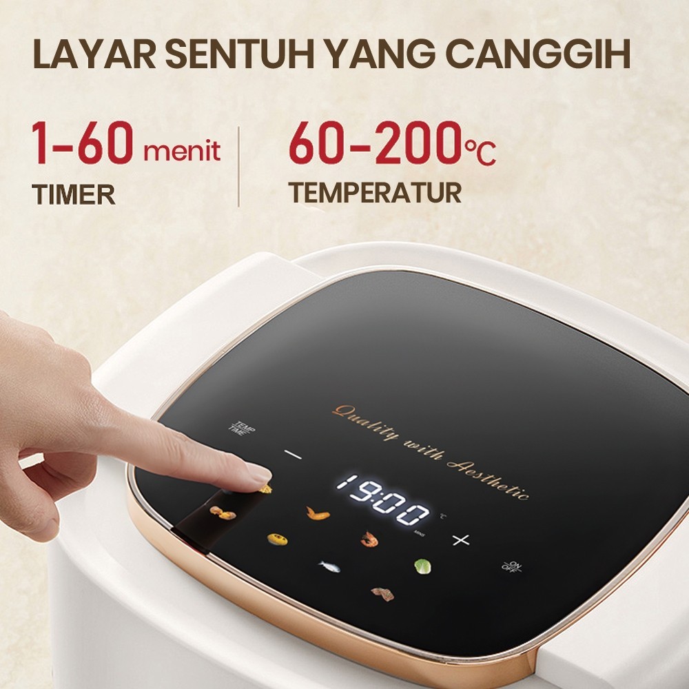 Mecoo Transparan Air Fryer Digital - Gambar 5