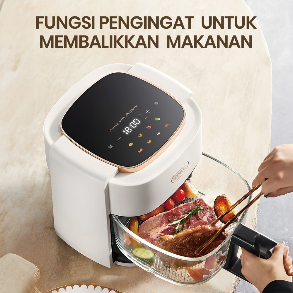Mecoo Transparan Air Fryer Digital - Gambar 8